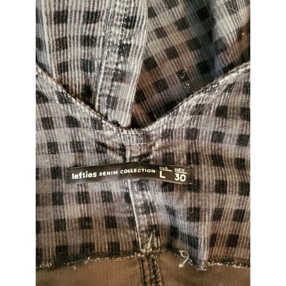 Lefties Denim Collection Womens Plaid Dress Size Large Z - Picture 3 of 3